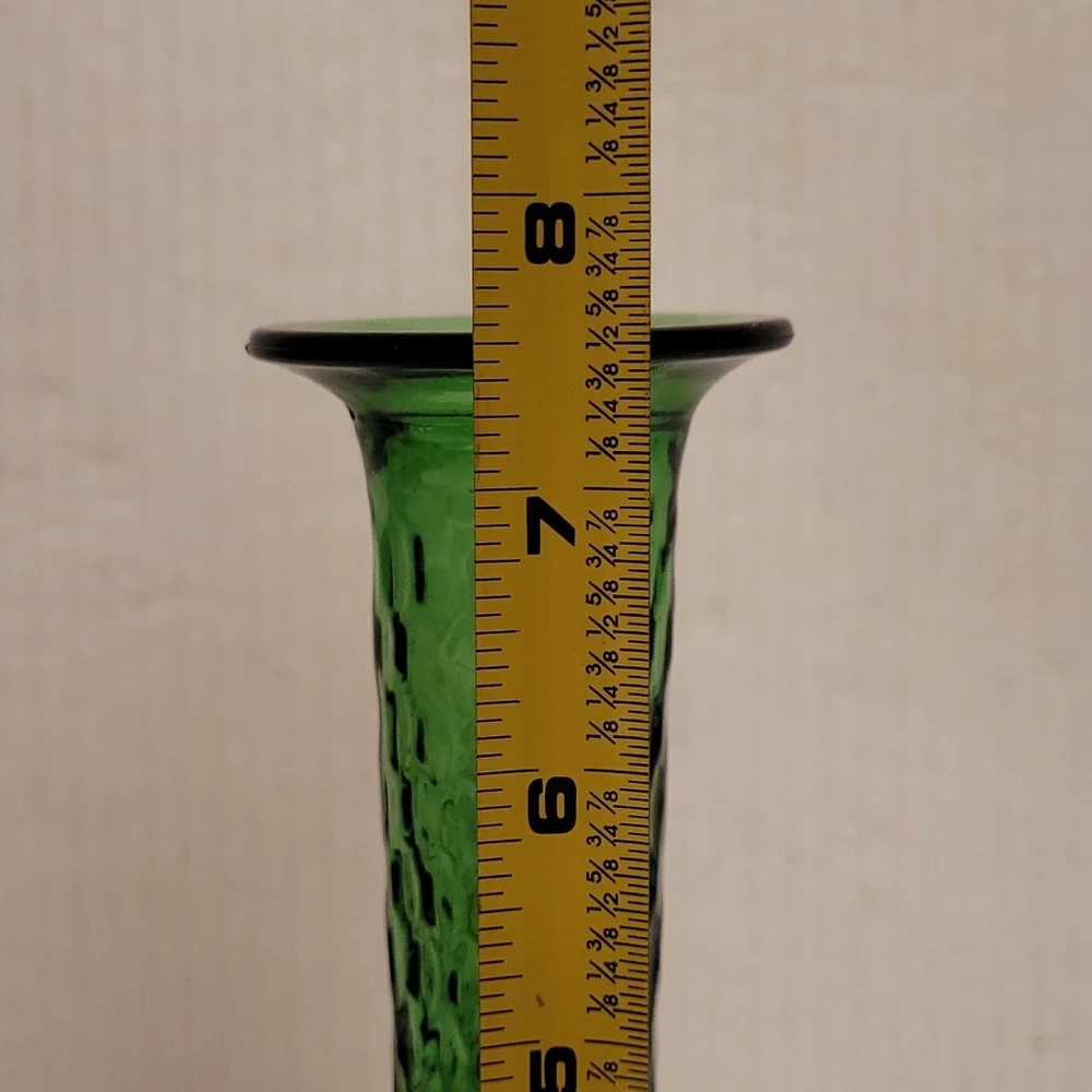 Vintage E.O. Brody Co. Green Glass Bud Vase